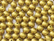 RB6-01720 Olive Gold Satin Round Beads 6 mm - 50 x
