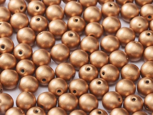 RB6-01770 Bronze Satin Round Beads 6 mm - 50 x