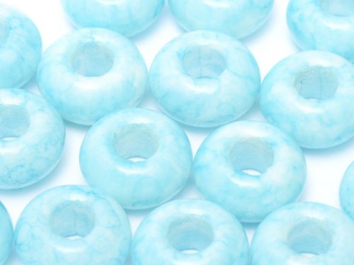 LHR-02010/92479 Alabaster Turquoise Large Hole Rings 9x14 mm - 12 x