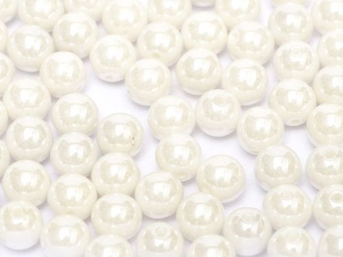 RB8-03000/14400 Chalk White Pearl Round Beads 8 mm - 25 x