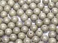 RB6-03000/14449 Chalk Grey Lumi Round Beads 6 mm - 50 x