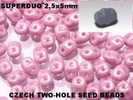 SD-03000/14494 Chalk Pink Lumi SuperDuo Beads