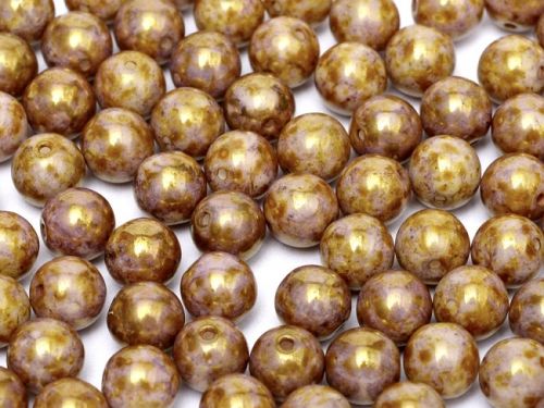 RB8-03000/15695 Chalk Bronze Lumi Round Beads 8 mm