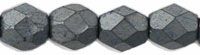 FP04 Hematite Matte 4 mm Fire Polished - 100 x