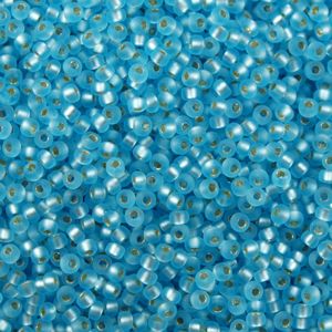 11-0018F Matte Silver-Lined Aqua 11/0 Miyuki