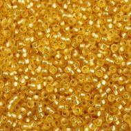 8-0003F Matte Silver-Lined Gold 8/0 Miyuki