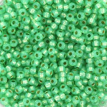 11-4240 Duracoat Semi-Frosted Silver-Lined Spearmint (like DB2188) 11/0 Miyuki