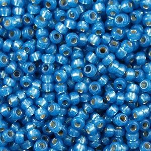 11-0648 Dyed Denim Blue Silver-Lined Alabaster 11/0 Miyuki