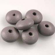 20 x 12 mm Taupe/Purple Wood Beads - 7 x