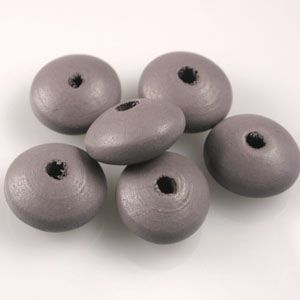 20 x 12 mm Taupe/Purple Wood Beads - 7 x