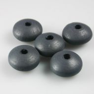 20 x 12 mm Warm Grey Wood Beads - 7 x