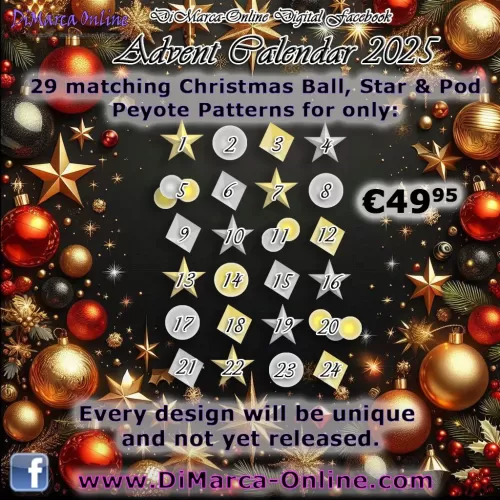 * Advent Calendar * - DiMarca-Online Digital Facebook Peyote Pattern Advent Calendar 2025