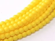Fiesta Yellow Squash 2 mm Glass Round Pearls