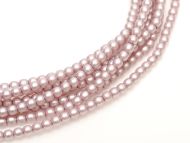 Light Mauve Satin 2 mm Glass Round Pearls