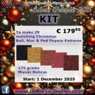 * BEAD KIT Digital Advent Calendar 2025 * - Facebook Peyote Pattern Advent Calendar 2025 KIT - Galvanized