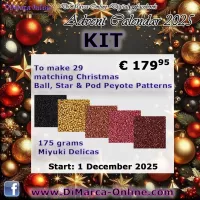 * BEAD KIT Digital Advent Calendar 2025 * - Facebook Peyote Pattern Advent Calendar 2025 KIT - Galvanized