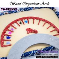 26 cm Bead Organizer Arch (13 Slots) - Alphabet, Numbers or Blanks - 26 cm/10.2 inch