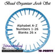 26 cm Bead Organizer Arch Set (26 Slots) - Alphabet, Numbers or Blanks - 26 cm/10.2 inch