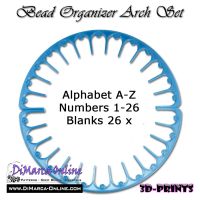 32 cm Bead Organizer Arch Set (26 Slots) - Alphabet, Numbers or Blanks - 32 cm/12.6 inch