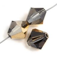 PB12 Aurum Half Coated 12 mm Bicone Preciosa - 10 x