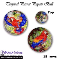 Tutorial 15 rows - Tropical Parrot Peyote Ball incl. Basic Tutorial (download link per e-mail)