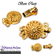 Box Clasp Gold 3 strands 13 mm