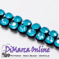 40001 Azure Blue in Black NHF Crystal Mesh Swarovski