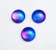 CabR-49302 Frosted Blueberry 18 mm Round Cabochon Glass