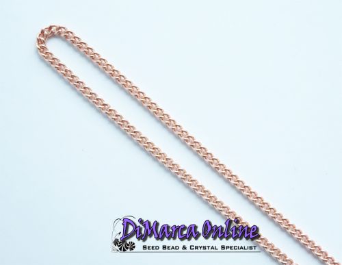 Curb Chain 1.5 mm Rose Gold Plated - 1 meter