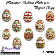 Tutorial 07 rows - Christmas Ribbon Collection (10 x) Peyote Egg incl. Basic Tutorial (download link per e-mail) - NEW format