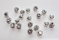 CiS20 Crystal in Silver Chaton in Setting 4 mm SS20 Preciosa - 24 x