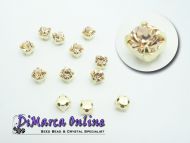 CiS16 Light Peach in Gold Chaton in Setting 3.5 mm SS16 Preciosa - 24 x