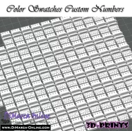 Color Swatches (25 x) Custom Numbers - Color Swatch System