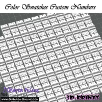 Color Swatches (25 x) Custom Numbers - Color Swatch System