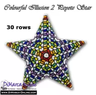 Tutorial 30 rows - Colourful Illusion 2 - 3D Peyote Star + Basic Tutorial (download link per e-mail)