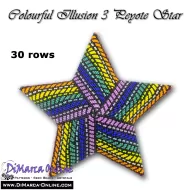 Tutorial 30 rows - Colourful Illusion 3 - 3D Peyote Star + Basic Tutorial (download link per e-mail)