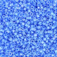 DB0076 Light Blue Lined Rainbow Crystal Delica 11/0 Miyuki 