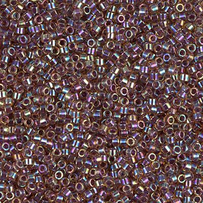 DB0091 Cranberry Lined Rainbow Light Topaz Delica 11/0 Miyuki 