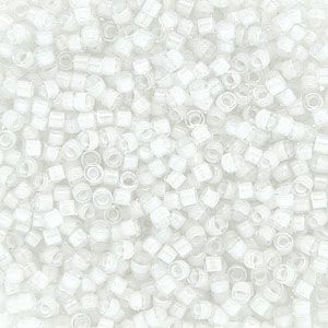 DB0066 White-Lined Rainbow Crystal Delica 11/0 Miyuki