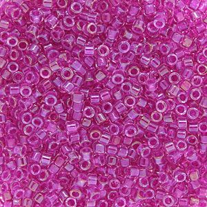 DB0074 Fuchsia Lined Rainbow Crystal Delica 11/0 Miyuki 