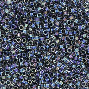 DB0086 Noir-Lined Rainbow Crystal Delica 11/0 Miyuki