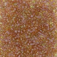 DB0987 Sparkling Lined Gold Rose Honey Mix Delica 11/0 Miyuki