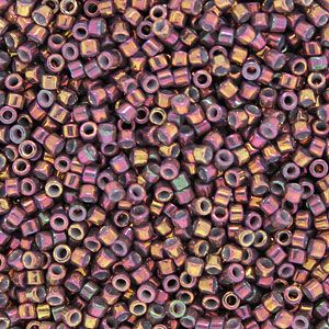 DB1013 Metallic Teaberry Gold Iris Delica 11/0 Miyuki 