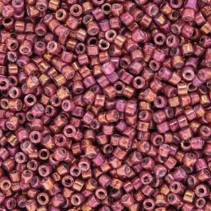 DB1016 Metallic Rhubarb Gold Iris Delica 11/0 Miyuki