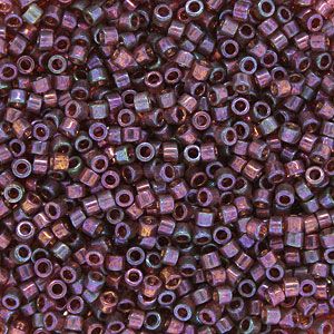 DB0104 Claret Rainbow Gold Luster Delica 11/0 Miyuki