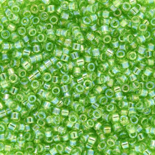 DB1246 Transparent Rainbow Lime Delica 11/0 Miyuki 