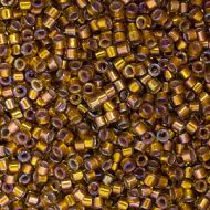 DB1691 Silver-Lined Glazed Rainbow Dark Saffron Delica 11/0 Miyuki 