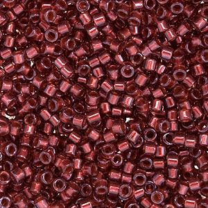DB1705 Copper Pearl Lined Cranberry Delica 11/0 Miyuki 