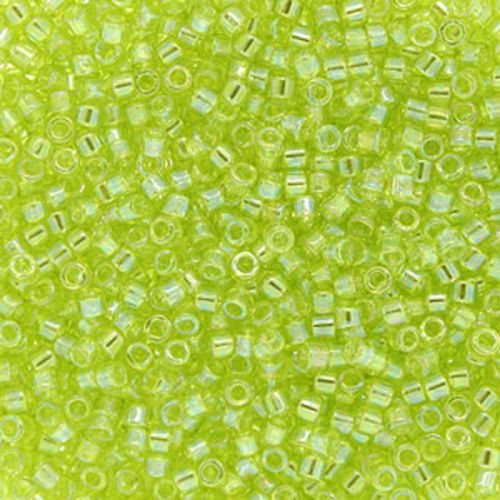 DB0174 Transparent Rainbow Chartreuse Delica 11/0 Miyuki 