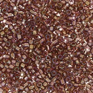 DB1759 Sparkling Beige Lined Rainbow Mauve Delica 11/0 Miyuki